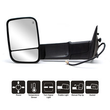 Tow Mirror For 09-18 Dodge Ram 1500 2500 3500 Power Heated Signal Left Side LH picture