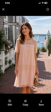New BCBG lace shift Dress Anthropologie ModCloth medium pink blush  picture