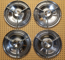 1959 PONTIAC BONNEVILLE CATALINA STAR CHIEF SAFARI 3 BLADE SPINNER HUBCAPS OEM picture