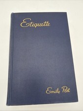 Antique 1937 SIGNED BY EMILY POST Etiquette Book Amazing Condition  picture