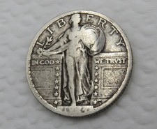 1924 P Standing Liberty Quarter - Fine - 90% Silver 25C US Coin picture