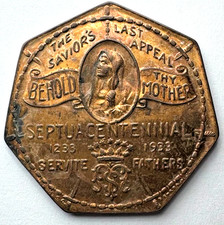 1933 Portland Oregon National Sanctuary of our Sorrowful Mother Bronze Medal picture