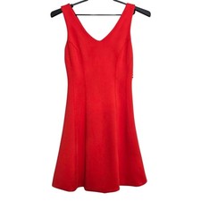 INC International Concepts Dress Size Medium A-Line V-Neck Red Sleeveless NEW picture