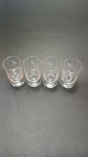 NOS Vintage Piedmont Airlines First Class Footed Cordial Shot Glasses 2.5” - picture