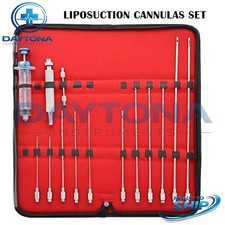 14 Pcs Liposuction Cannulas Set Luer Lock Face Fat Transfer Surgery Cosmetic Kit picture