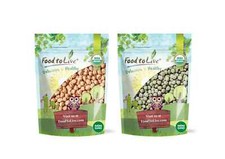 Organic Pulses Bundle, 2 Pack – Chickpeas (5 LB) and Whole Green Peas (5 LB) picture