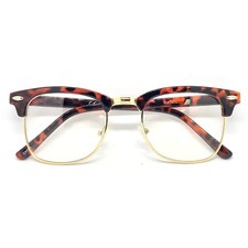 60s Retro Malcolm X Horn Rim Hipster Vintage Glasses Tortoise - Malcom picture