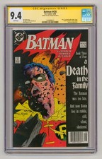 1988 Batman #428 Death in Family CGC 9.4 SS = Starlin auto = WHITE pgs picture