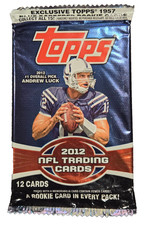 2012 Topps NFL Football Cards Retail Foil Pack 12 Cards '57 Blue Border Rookie picture