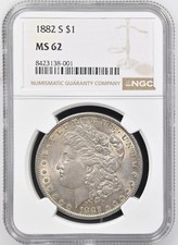 1882-S Morgan Silver Dollar NGC MS-62 picture