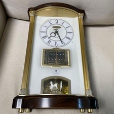 Rhythm Small World Dancing Clock 4RH655 Antique Style Mantel Timepiece picture
