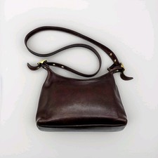 Vintage Coach Brown Leather Legacy Small Pocket Zip Crossbody Purse Bag 9136 picture