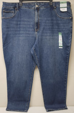 Terra & Sky Women's 26W Jeans High Rise Straight Leg Plus Size Blue Denim NEW picture