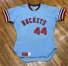Vtg 70’s/80's Sewn Lettering Rawlings RED TAG Rockets Baseball Jersey Men Sz. 46 picture
