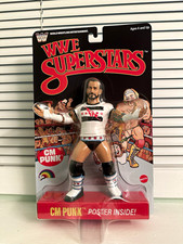 WWE Mattel LJN Superstars Wave 4 Black Card CM Punk Figure  picture
