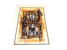 The image displays a silkscreen print titled On a Raft, created as a collaborati picture