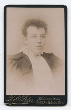 CDV WOMAN FRIZZY HAIR. SHEERNESS ON SEA, KENT, U.K. picture