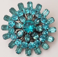 Vintage Aqua Blue Coro Brooch picture