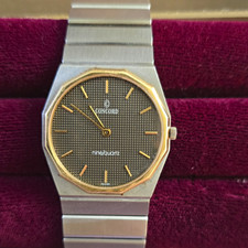 Vintage Concord Mariner Quartz Octagon Gray Waffle Dial Two-Tone SS Bracelet picture