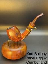 Rare Kurt Balleby Panel Egg W/Cumberland Mosaic Stem Tobacco Pipe picture