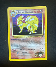 Brock's Ninetales 3/132 Gym Challenge Holo Rare Unlimited 2000 English 70 HP picture