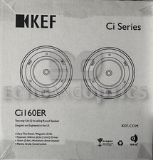 KEF Ci160ER In-Ceiling Speakers Pair - 6.5 Inch Round Flush Mount White Audio picture