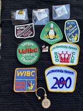 Bowling Lapel Pin & Patch Mixed Lot Womens WIBC WBA Awards 1979 85 86 87 Vintage picture