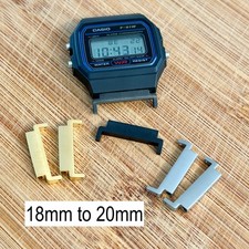 18mm to 20mm Watch Band Adapter Converter for Casio F91W-1, Stainless Steel picture