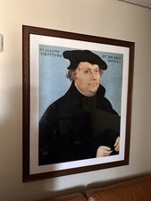 LARGE Custom Framed Portrait Print of Martin Luther (Protestant Reformer) picture