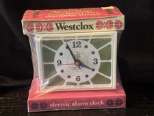 Westclox Dunmar Drowse Dialite Analog Alarm Clock Sweep Second Hand White/Green picture