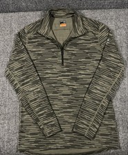 Icebreaker Shirt Mens Large Bodyfit 200 Merino Wool 1/4 Zip Base Layer Green picture