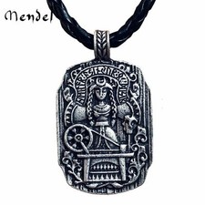 MENDEL Womens Norse Viking Rune Pagan Amulet Wiccan Witches Pendant Necklace picture