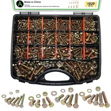 1020PCS Grade 8.8 Metric Bolt Assortment Kit M4 M5 M6 M8 Heavy Duty Hex Bolts... picture