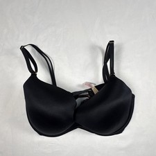 Victoria's Secret Very Sexy Push-Up Bra 38DD Black Gold Hardware NWT Extra Strap picture