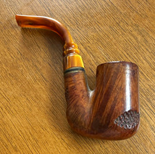 Vintage Jobey Band E63 Oom Paul Briar Tobacco Estate Pipe – Amber Lucite Stem picture