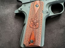 Springfield Armory Factory Original 1911 Crossed Cannon Cocobolo Grips picture