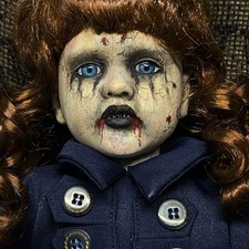 OOAK Creepy Odd 16” Zombie Girl Gore Scary Gory Halloween Prop Horror Art Doll picture