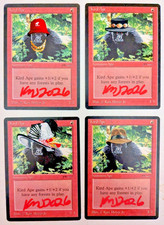 MTG 4x ARABIAN ALTERED WITH COAs Kird Apes SIGNED AND CREATED BY KEN MEYER JR. picture
