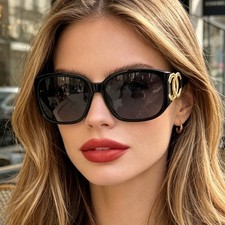 Chanel CH6014 Women Sunglasses Designer Vintage CC Mark Oversized Wrap Shades picture