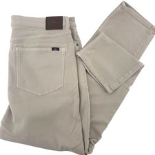 Faherty Brand Mens 5-Pocket Pants Stone Beige Straight Leg 35x32 MBC0020-STN picture