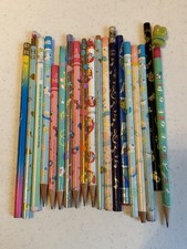 Vintage Sanrio Pencil Lot 70s 80s Button Nose Keroppi Little Twin Stars Etc picture