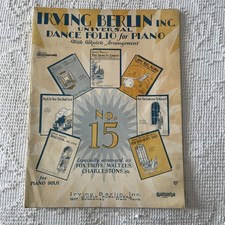 Irving Berlin Inc Universal Dance Folio for Piano No.15  Vintage sheet Music picture