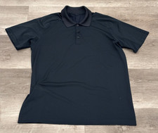 Lululemon Evolution Short Sleeve Polo Shirt Mens M Blue Golf Training Stretch picture