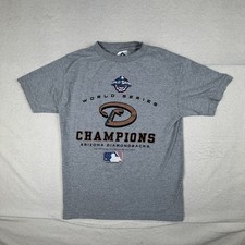 Vintage Arizona Diamondbacks 2001 World Series Champions T-Shirt Gray AAA Medium picture