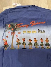 Tommy Bahama Shirt Mens 2XLT Button Up Camp style Oh Tan and Palm Tiki  picture