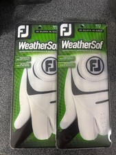 FJ Footjoy WeatherSof Golf Glove - Men's Size XL (Set Of 2 Left Handed Gloves). picture