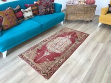 Guney rug, Antique rug, Wool rug, Vintage rug, Oushak rug, Soft rug, 2.9 x 6 ft picture
