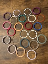 Set of 23 Various Vintage Lucite Plastic Bangle Bracelets - Multi Color / styles picture