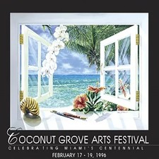 Coconut Grove Arts Festival 1996 Official Poster - CGAF - New Original picture