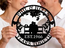 Personalized 60th Anniversary Metal Sign, Diamond Jubilee Gift, Wedding Metal picture